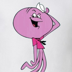 Squiddly Diddly Retro Cartoon Character Worn Look Gift T Shirt