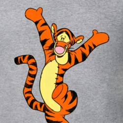 Tigger Winnie the Pooh Retro Cartoon Character Worn Look Gift T Shirt