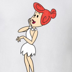 Wilma Flinstone Retro Cartoon Character Worn Look Gift T Shirt