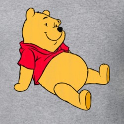 Winnie the Pooh Retro Cartoon Character Worn Look Gift T Shirt