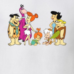 The Flintstones Retro Cartoon Character Worn Look Gift T Shirt