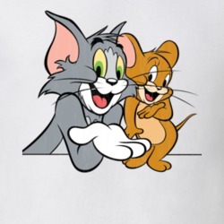 Tom and Jerry Retro Cartoon Character Worn Look Gift T Shirt