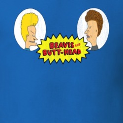 Beavis and Butt Head Retro Cartoon Character Worn Look Gift T Shirt