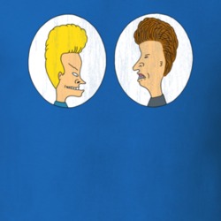 Beavis and Butt Head Retro Cartoon Character Worn Look Gift T Shirt