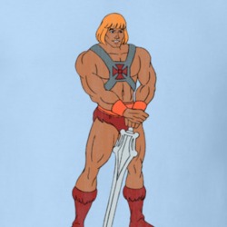 He Man Masters Universe Retro Cartoon Character Worn Look Gift T Shirt