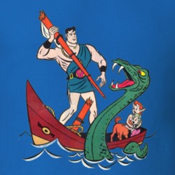 The Mighty Hercules Retro Cartoon Character Worn Look Gift T Shirt
