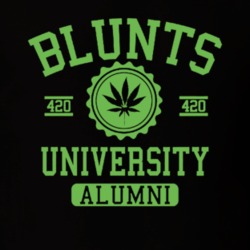 Blunts Uni 420 Weed Stoner Smoking Mary Legalize Pot Leaf Gift T Shirt