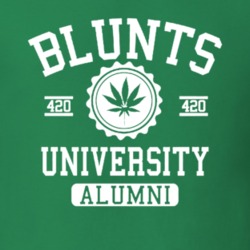Blunts Uni 420 Weed Stoner Smoking Mary Legalize Pot Leaf Gift T Shirt