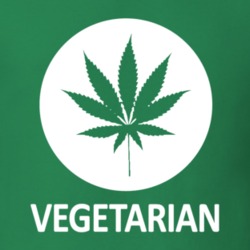 Vegetarian Go Green 420 Weed Stoner Marijuana Legalize Pot Leaf Gift T