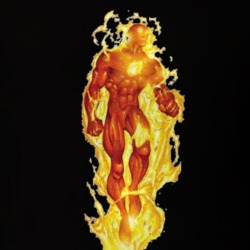 Human Torch Superhero Comic Fan Gift Worn Cool T Shirt