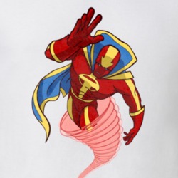 Red Tornado Superhero Comic Fan Gift Worn Cool T Shirt