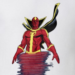 Red Tornado Superhero Comic Fan Gift Worn Cool T Shirt