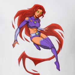Starfire Superhero Comic Fan Gift Worn Cool T Shirt