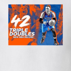 Russell Westbrook Triple Double 42 OKC Basketball Fan T Shirt