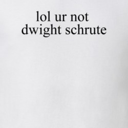 Lol Ur Not Dwight Schrute Office Tv T Shirt