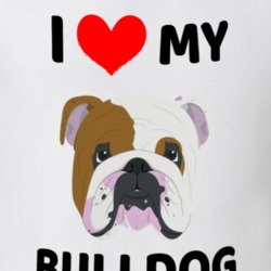 I Love My Bulldog Dog Owner Gift T Shirt