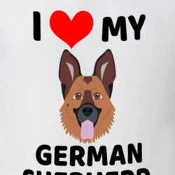 I Love My German Shepherd Dog Owner Gift T Shirt