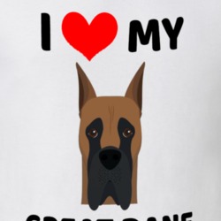 I Love My Great Dane Dog Owner Gift T Shirt