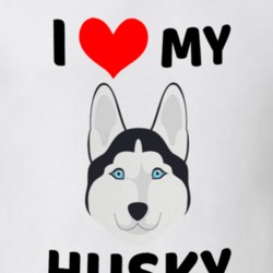 I Love My Husky Dog Owner Gift T Shirt