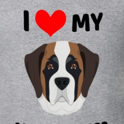 I Love My Saint Bernard Dog Owner Gift T Shirt