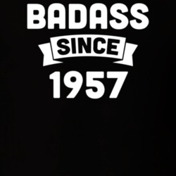 Badass Since 1957 Birthday Gift Funny T Shirt