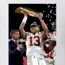 Alabama Crimson Tide National Champions Tua Tagovailoa Fan Football T 
