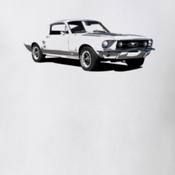 Ford Mustang 360 Gta Cool Classic Car Gift Worn Look T Shirt