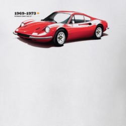 1969 Ferrari Dino 246 Cool Classic Car Gift Worn Look T Shirt