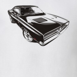 1969 Dodge Charger Cool Classic Car Gift Worn Look T Shirt