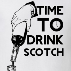 Time To Drink Scotch Funny Gift Drinking Drunk Alcohol T Shirt