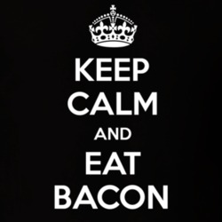 Keep Calm And Eat Bacon Funny Food Snack Gift Idea T Shirt