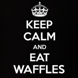 Keep Calm And Eat Waffles Funny Food Snack Gift Idea T Shirt