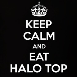 Keep Calm And Eat Halo Top Funny Food Snack Gift Idea T Shirt