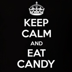 Keep Calm And Eat Candy Funny Food Snack Gift Idea T Shirt