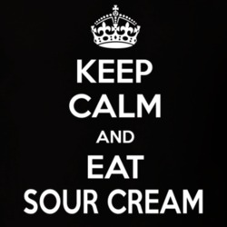 Keep Calm And Eat Sour Cream Funny Food Snack Gift Idea T Shirt