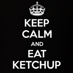 Keep Calm And Eat Ketchup Funny Food Snack Gift Idea T Shirt
