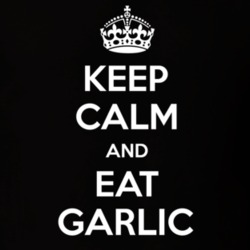 Keep Calm And Eat Garlic Funny Food Snack Gift Idea T Shirt