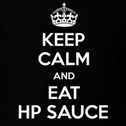 Keep Calm And Eat Hp Sauce Funny Food Snack Gift Idea T Shirt