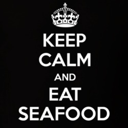 Keep Calm And Eat Seafood Funny Food Snack Gift Idea T Shirt