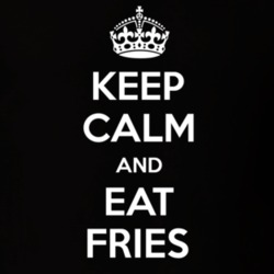 Keep Calm And Eat Fries Funny Food Snack Gift Idea T Shirt