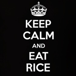 Keep Calm And Eat Rice Funny Food Snack Gift Idea T Shirt