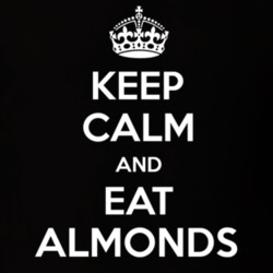 Keep Calm And Eat Almonds Funny Food Snack Gift Idea T Shirt