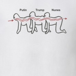 Putin Trump Nunes Human Centipede Twitter Replica T Shirt