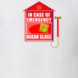 In Case Of Emergency Break Glass Funny Condom 90s Classic Retro Gift T