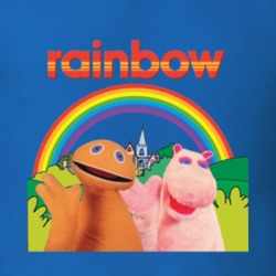 Rainbow Tv Show Kids Gift Childhood T Shirt light blue