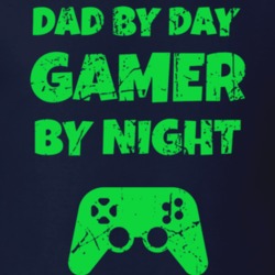Dad By Day Gamer By Night Funny Father's Day Gift T Shirt