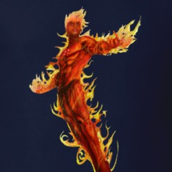 Human Torch Superhero Comic Fan Gift T Shirt