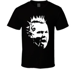 Peter Wright SnakeBite Premier Leauge Darts Big Head Silhouette T Shir