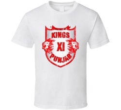 Kings XI Punjab IPL Cricket Sports Lover Cool Trendy Worn Look T Shirt