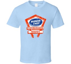 Burger Chef Hamburgers Retro Restaurant Cool Worn Look T Shirt